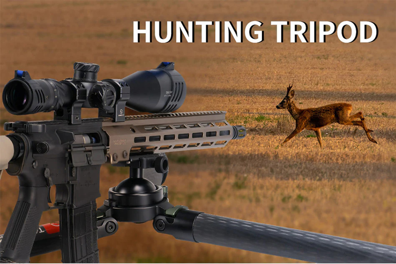 SunwayFotoT4040CS-D Hunting Tripod for Shooting Rifle Stand Carbon Fiber, 40mm, 4 Sections, load 88lbs(40kgs) with Arca-Swiss Picatinny Adapter Clamp SunwayFotoT4040CS-D Hunting Tripod for Shooting Rifle Stand Carbon Fiber, 40mm, 4 Sections, load 88lbs(40kgs) with Arca-Swiss Picatinny Adapter Clamp