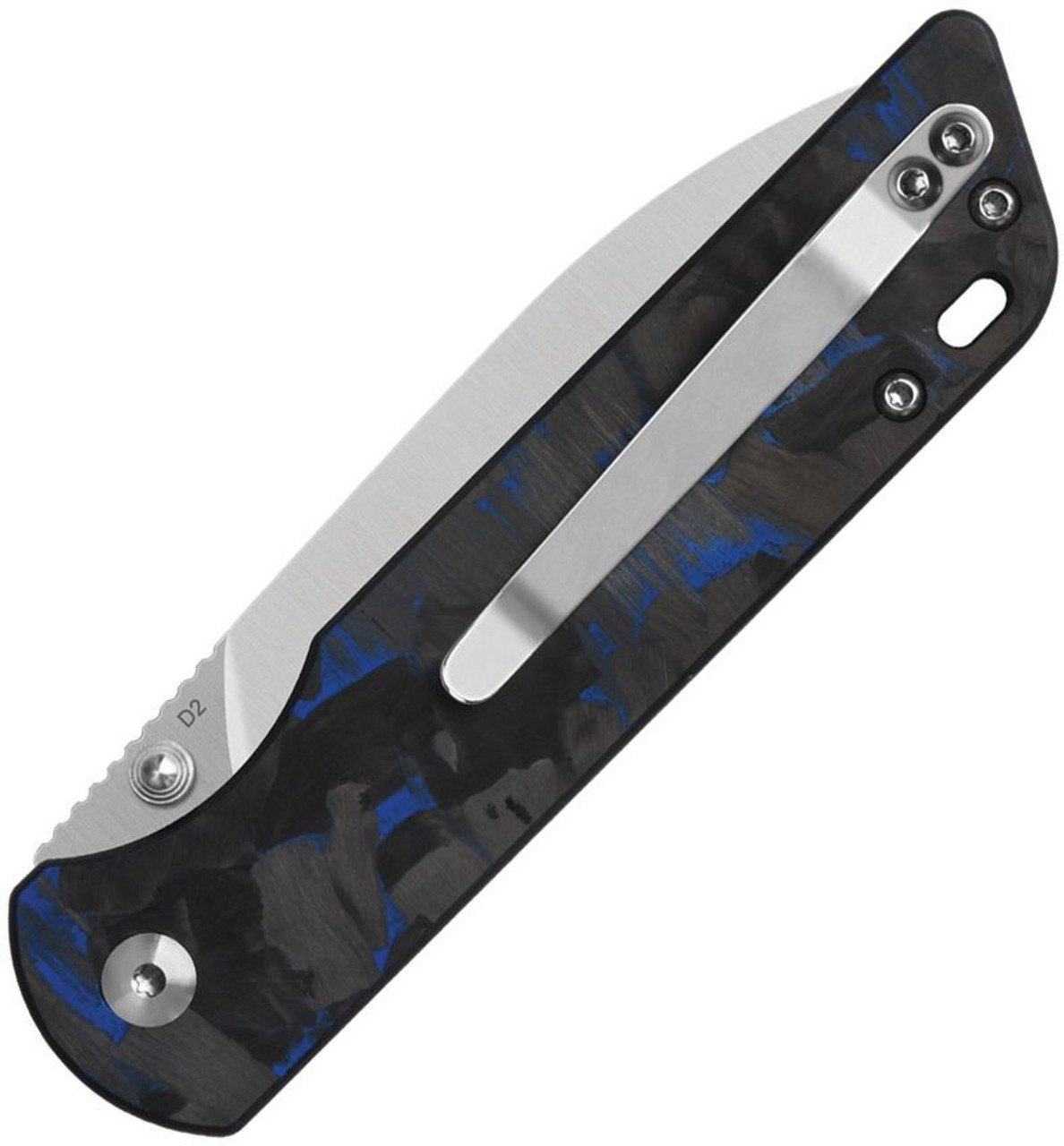 QSP Knife Parrot Linerlock V2 Blue CF