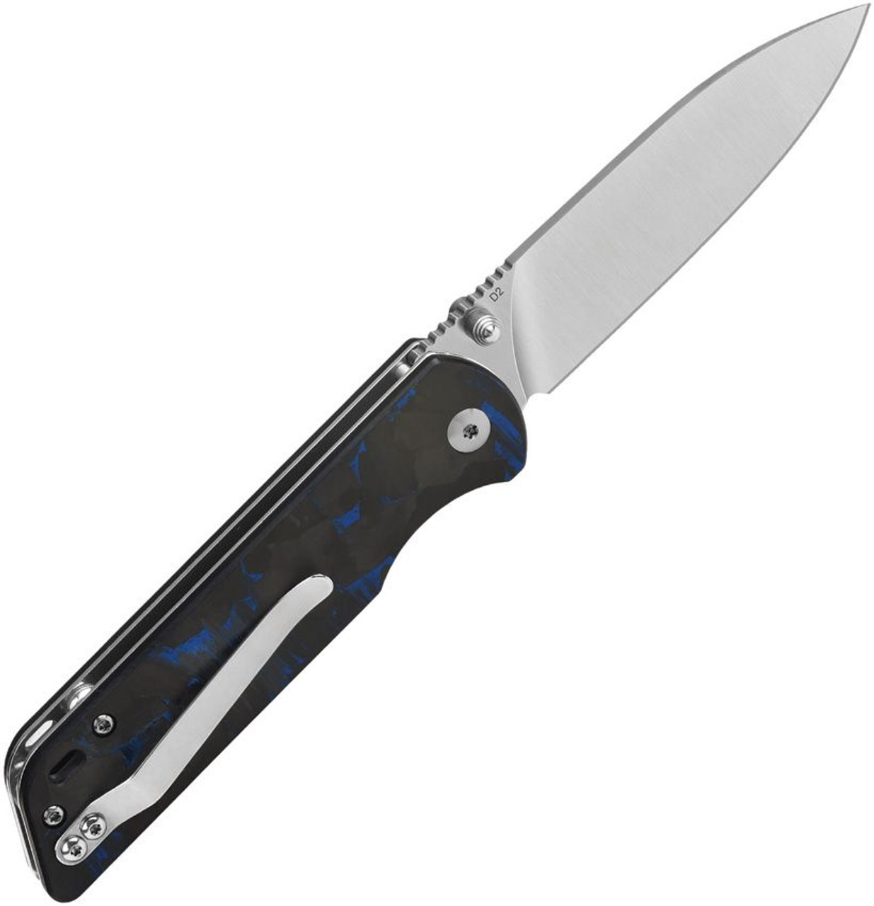 QSP Knife Parrot Linerlock V2 Blue CF