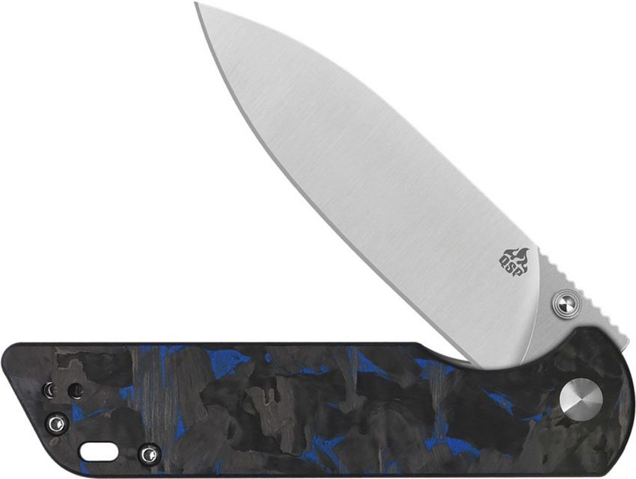 QSP Knife Parrot Linerlock V2 Blue CF