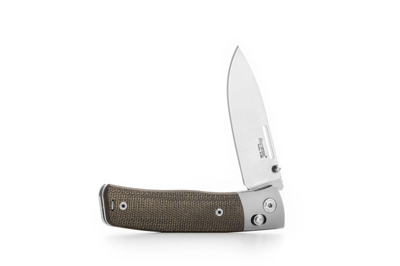 LionSTEEL NiNi - Green canvas - Titanium Bolster