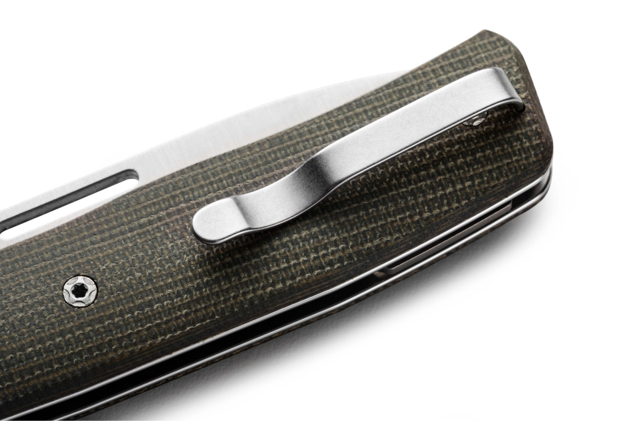 LionSTEEL NiNi - Green canvas - Titanium Bolster