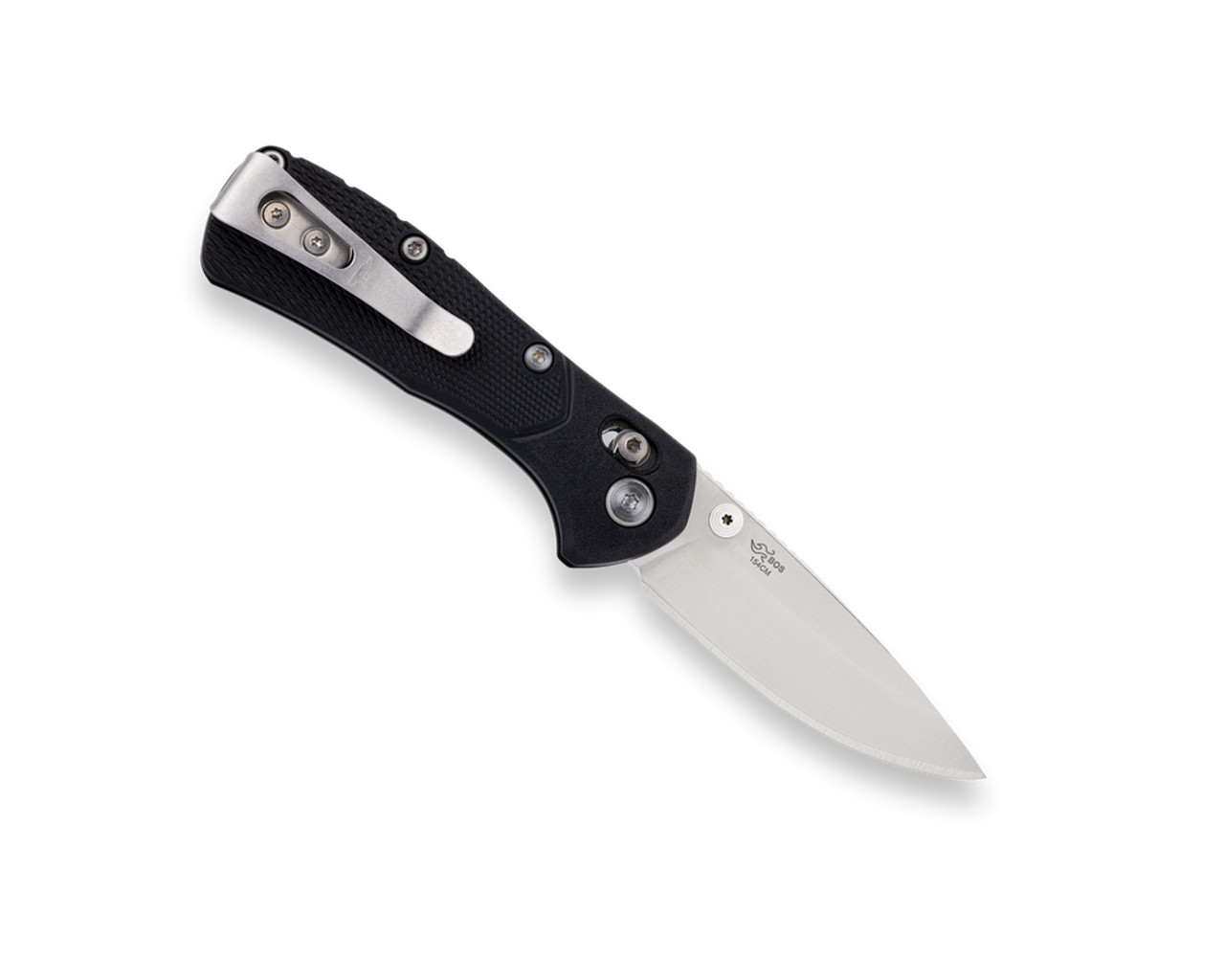 Buck 0790BKS1 Mini Range Pro Crossbar Lock Folding Knife 2.625" 154CM Satin Drop Point Blade, Black GFN Handles