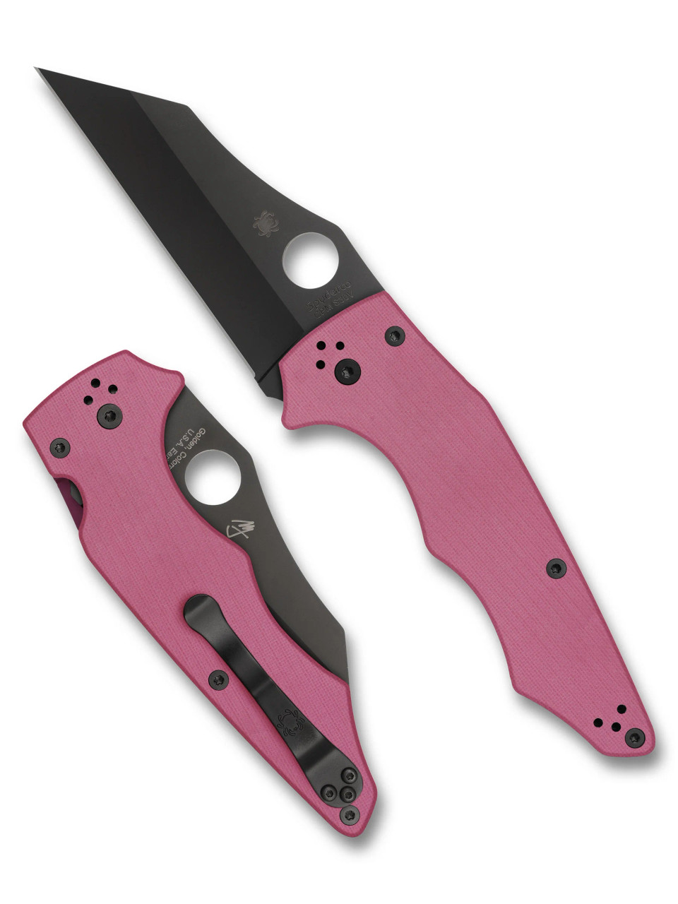 Spyderco YOJUMBO PINK G-10 Black Blade - SPRINT RUN