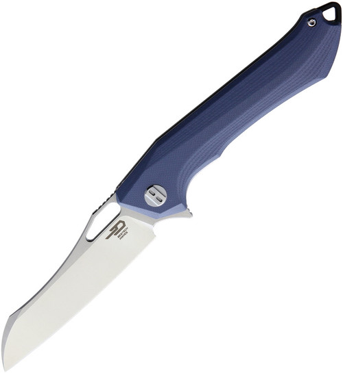 Bestech Knives Platypus Linerlock Blue-Gray. D2 tool steel blade