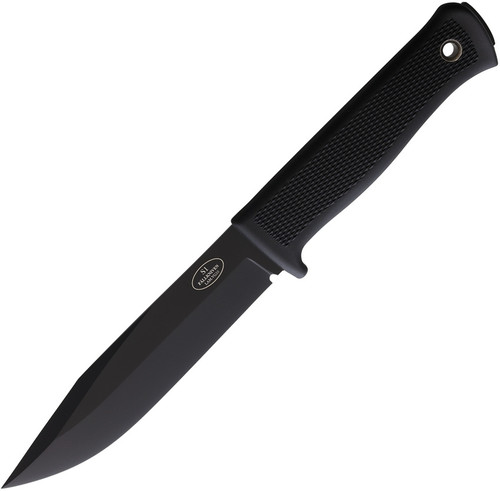Fallkniven S1 Forest Knife. Black leather belt sheath.