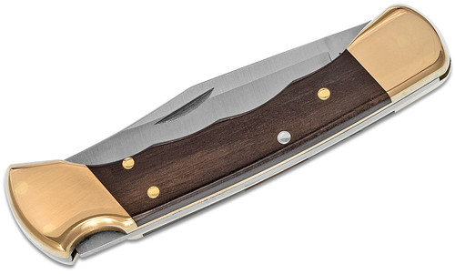  Buck Knives 112 Ranger Lock-back Knife, Brass Bolsters, Ebony  Handles, 3 420HC Blade with Leather Sheath : Hunting Folding Knives :  Sports & Outdoors