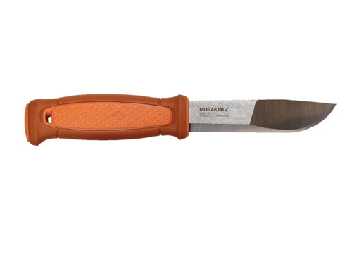 Morakniv Kansbol Utility Knife Fixed 4.3" 12C27 Blade, Burnt Orange TPE Handle, Polypropylene Sheath (13505)