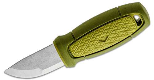 Morakniv Eldris Pocket-Size Neck Knife Kit Fixed 2.2" 12C27 Blade, Fire Starter, Paracord, GREEN Polypropylene Handle (12633)