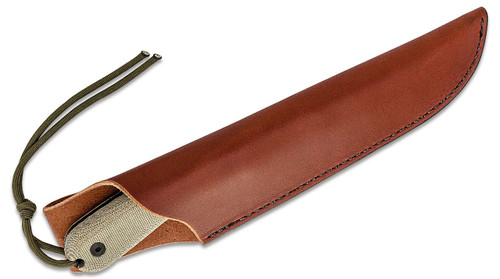  ESEE Knives ESEE-6HM-B Plain Edge, Modified Micarta Handles, Brown Leather Sheath