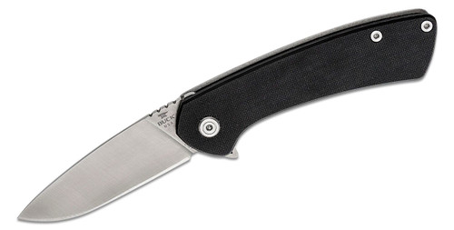 Buck 040 Onset Pro Flipper Knife 3.325" S45VN Satin Drop Point Blade, Black G10 Handles, Frame Lock