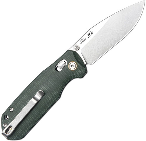 CJRB Maximal Crossbar Lock Green Micarta