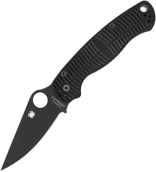 Spyderco  Para Military 2 Salt. CPM MagnaCut stainless blade. Black textured G10 handle. Spyderco  Para Military 2 Salt. CPM MagnaCut stainless blade. Black textured G10 handle.