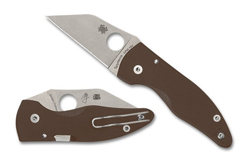 Spyderco MicroJimbo - Brown G-10, CPM 15V, Sprint Run "BBB"