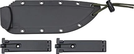 ESEE Model 6 Plain Edge. Black molded plastic sheath