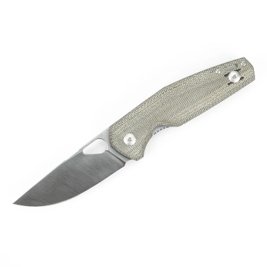GiantMouse ACE Nimbus V2 - Green Canvas Micarta (NIMBUS-V2-GRN