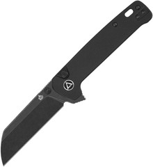 QSP Knife Penguin Button Lock Black. Black Blade.