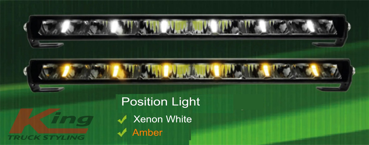 Rex+ LED Bar 20.5" 120W With Amber White Position