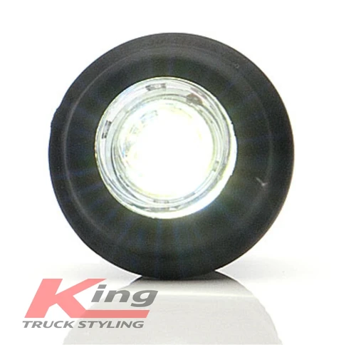WAS Round Button Marker Light - Clear lens - Choice of colours