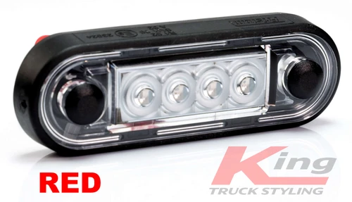 Fristom Short Red Marker Light - Clear Lens