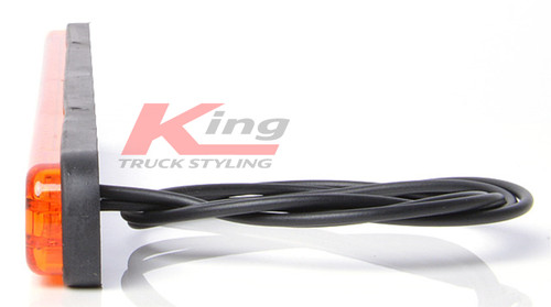 WAS Long Slim Amber Marker Light With Reflector