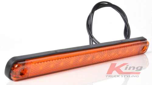 WAS Long Slim Amber Marker Light With Reflector