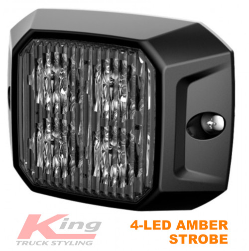 Kamar 4-LED Square Strobe Light - Amber