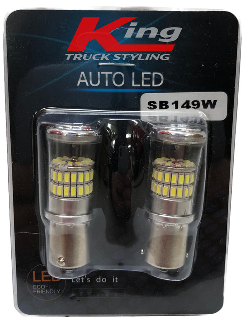 Super Bright 149 Single Contact LED Bulb - Ice White - Sold in pairs