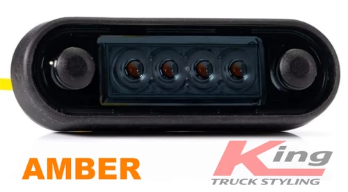 Fristom Short Amber Marker Light - Tinted Lens