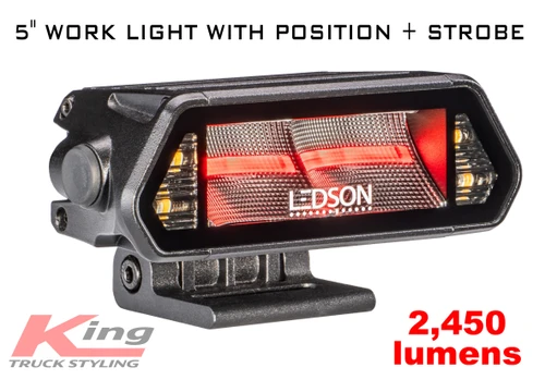 LEDSON Epix5+ Work Light with strobe + red or amber position light