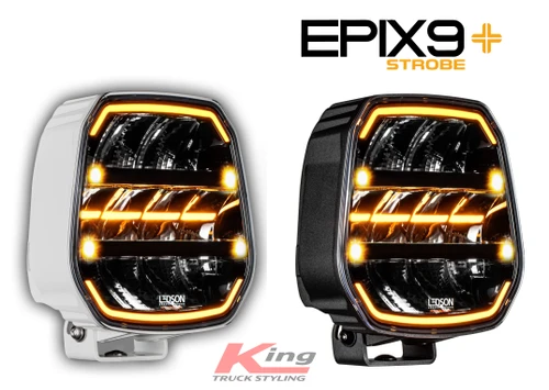 LEDSON Epix9+ LED Spot Light With Strobe Beacon - Choice of White or Black rear finish