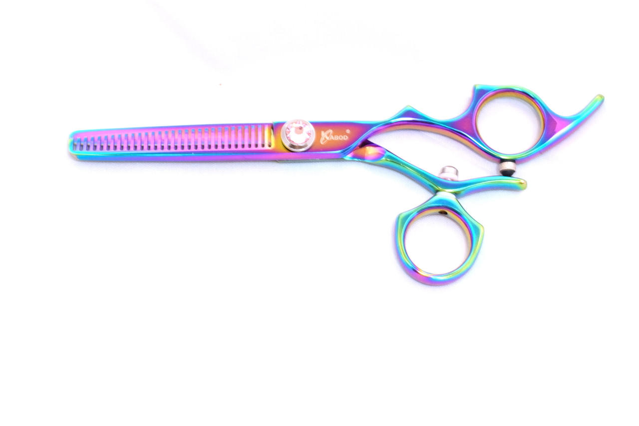 rainbow hair cutting scissors