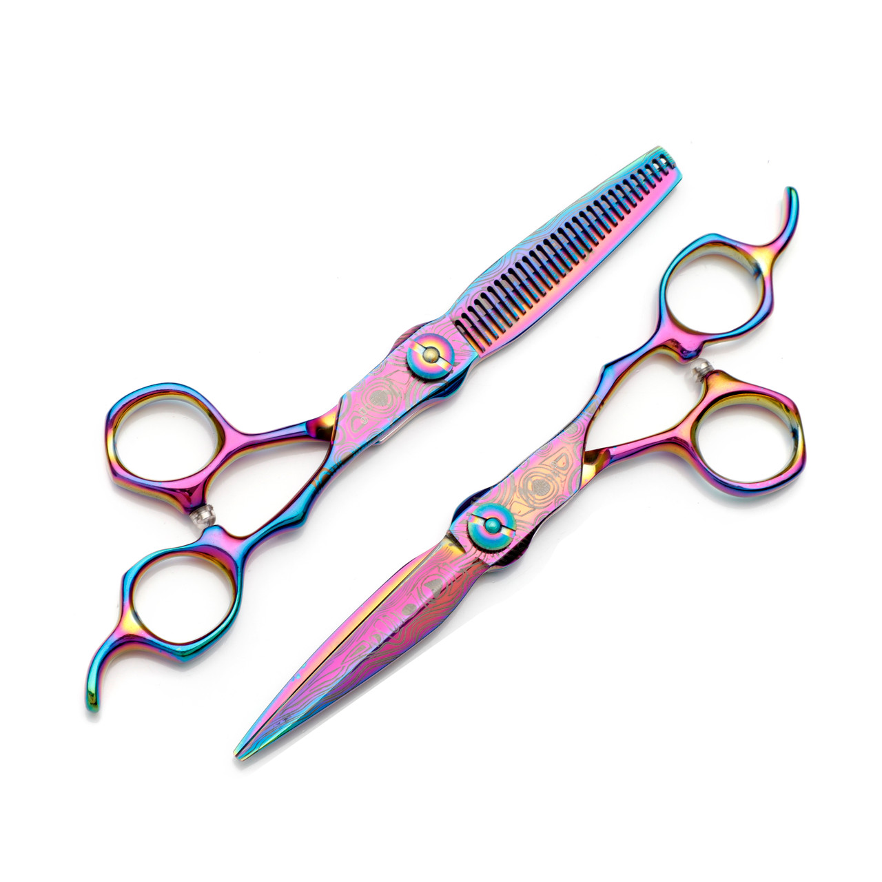 rainbow hair cutting scissors