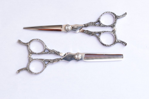 Kabod Double hook hair cutting shears set made with VG10 Steel extremely sharp 