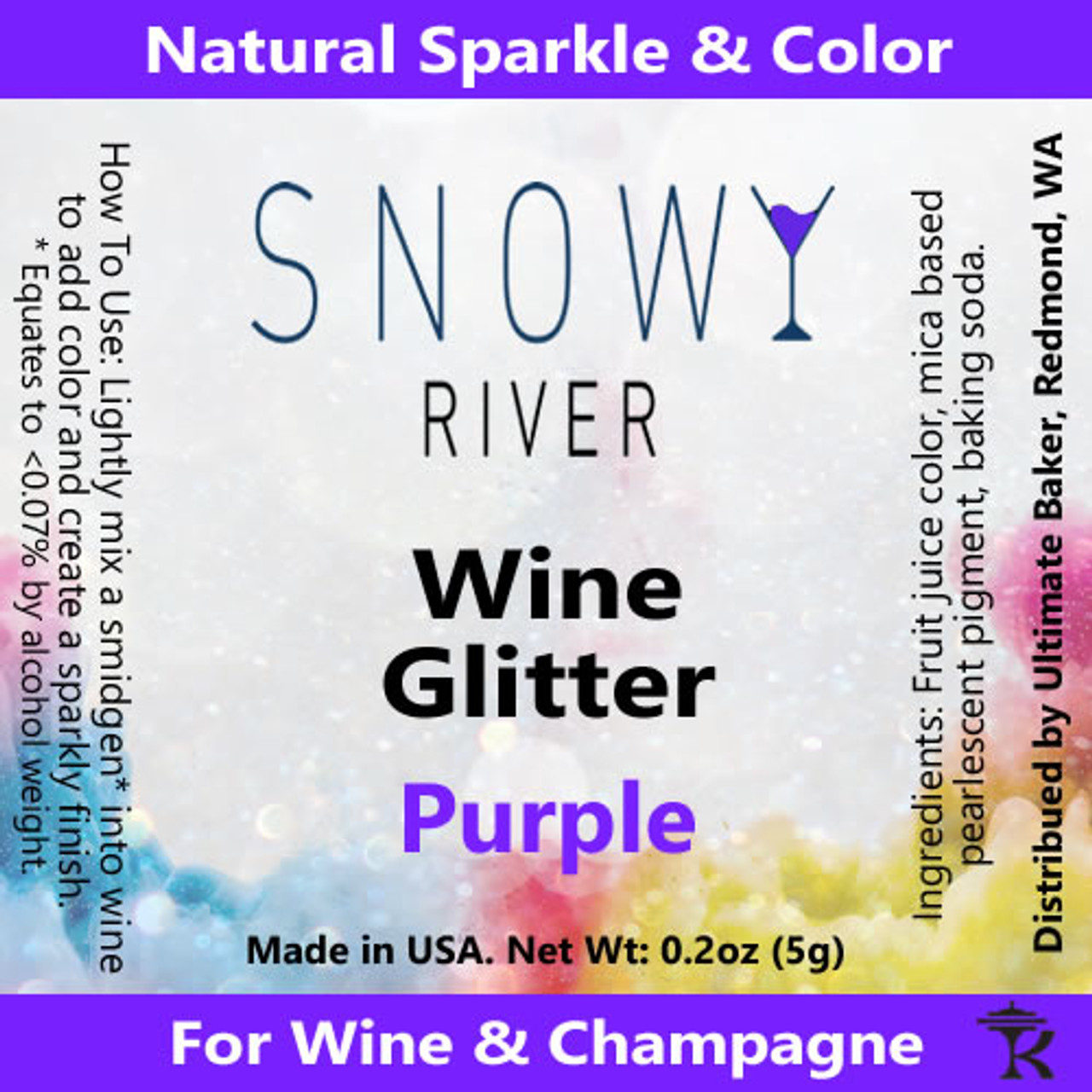 Snowy River Purple Cocktail Glitter Kosher