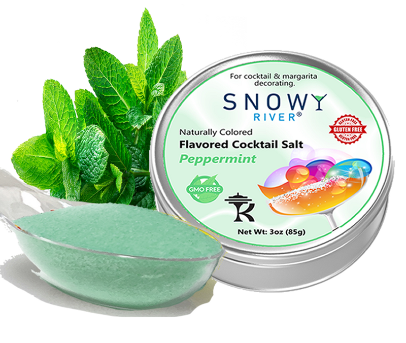 Snowy River Peppermint Flavored Cocktail Salt