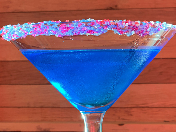 Blue Peaches Martini