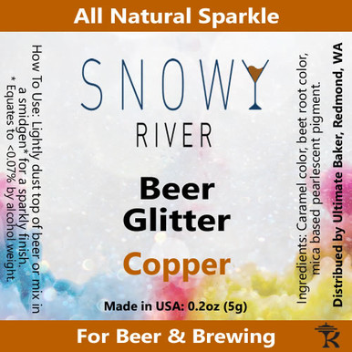 Rose Gold Shimmer Glitter Drink Color Dust, Wine, Beer