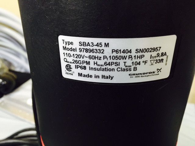 SBA 3-45 MW On Demand Submersible Pumps