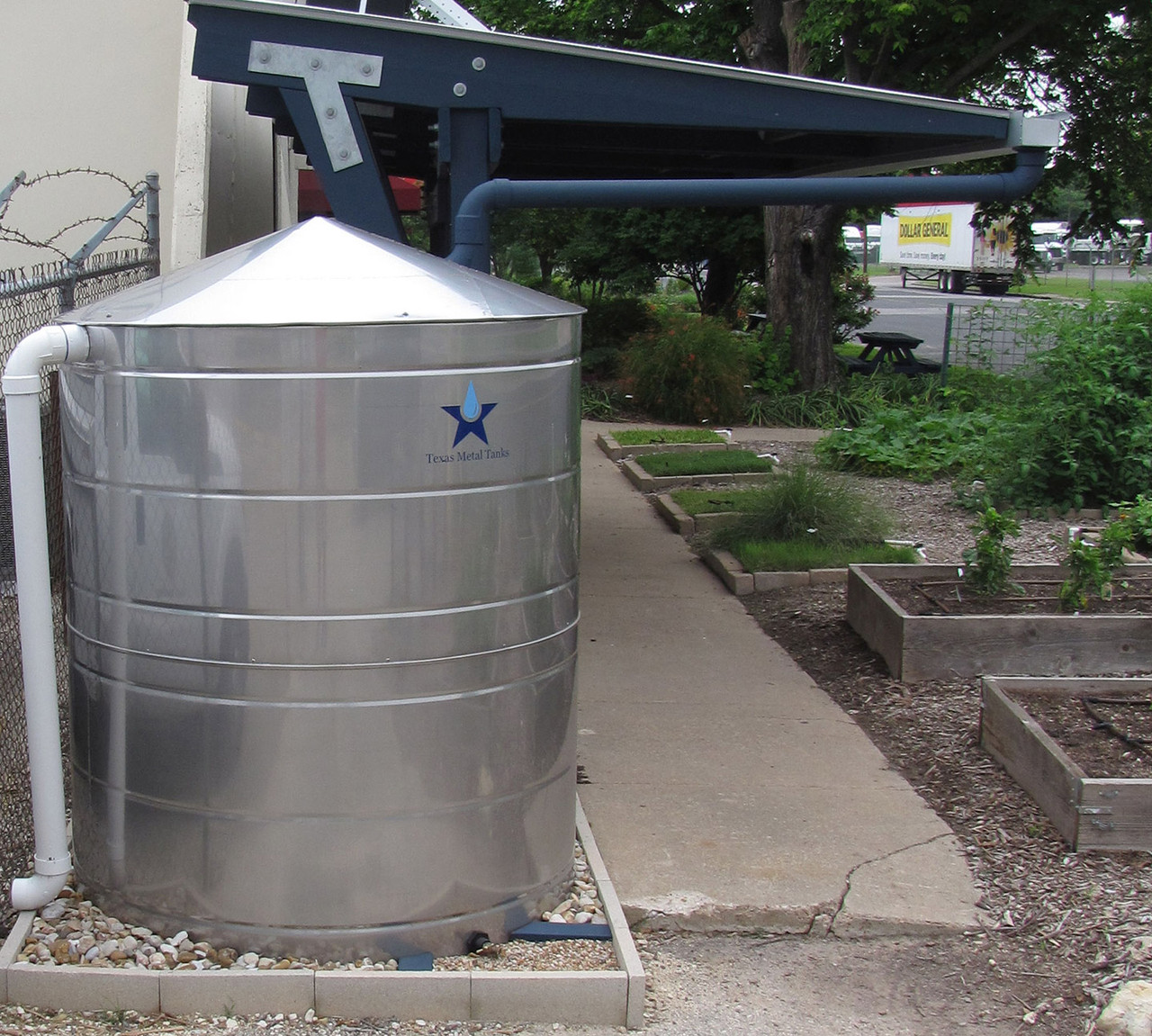 Small - Round Galvanized Steel Water Storage Tank