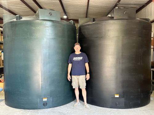 3000 Gallon Water Storage Tank - Dark Green and Black colors shown - Black Part# 30421