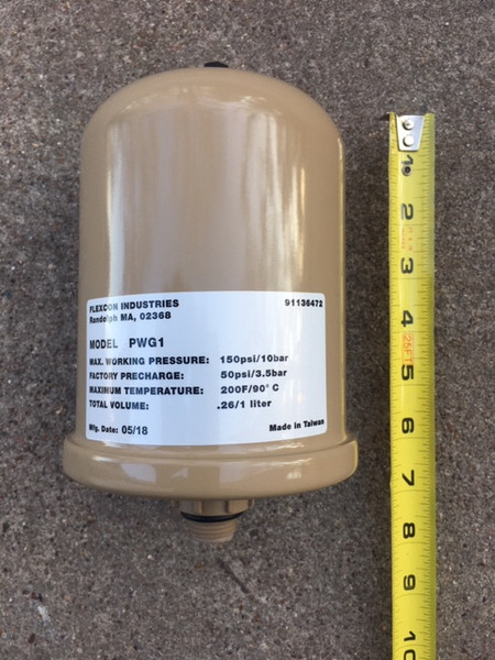 1 Liter Pressure Tank , Steel with 1/2" NPT - For Grundfos CME Plus Pumps (91136496)