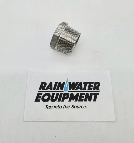 1" Male x 1/2" Female 304 Stainless Steel Reducer Bushing (SS304HB1X1/2)