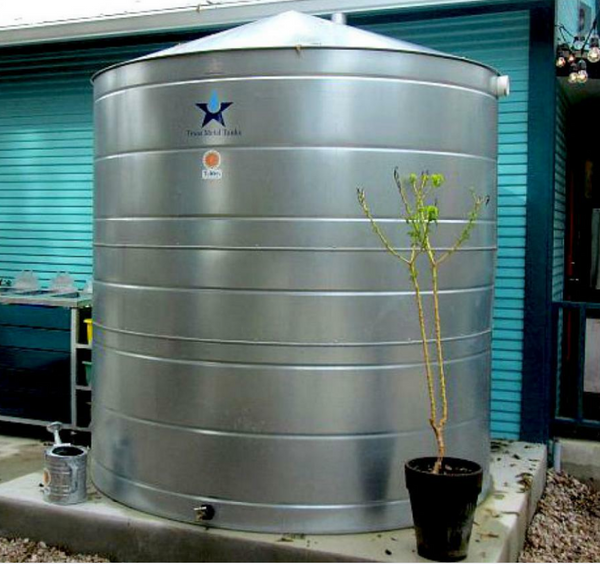 Large - Round Galvanized Steel Water Storage Tank