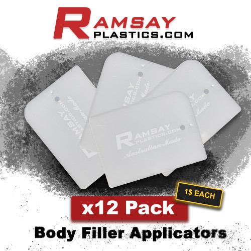 12 Pack of Plastic Body Filler Applicators