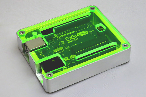 CNC Machined Aluminium Fluorescent Edition Arduino Compatible Uno Case