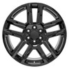 Gloss Black 22" Five Split Spoke Wheels for Chevy Silverado, Tahoe, Suburban - New Set of 4