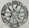 Chrome 22" Twelve Angled Spoke SSX Wheels for Cadillac Escalade, GMC Sierra, Yukon, Denali