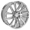 Chrome 22" Angled 12 Spoke Wheels with All Season Tires for Chevy GMC and Cadillac Trucks and SUVs - New Set of 4
