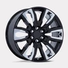 Gloss Black 22" with Chrome Insert Platinum Wheels for GMC Sierra, Yukon, Denali